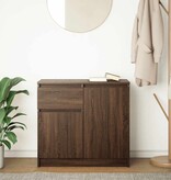VidaXL Dressoir met lade 71x35x65 cm spaanplaat bruin eikenkleurig