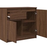 VidaXL Dressoir met lade 71x35x65 cm spaanplaat bruin eikenkleurig