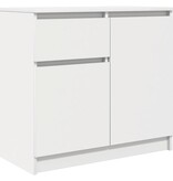 VidaXL Dressoir met lade 71x35x65 cm spaanplaat wit