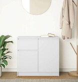 VidaXL Dressoir met lade 71x35x65 cm spaanplaat wit