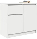 VidaXL Dressoir met lade 71x35x65 cm spaanplaat wit