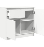 VidaXL Dressoir met lade 71x35x65 cm spaanplaat wit