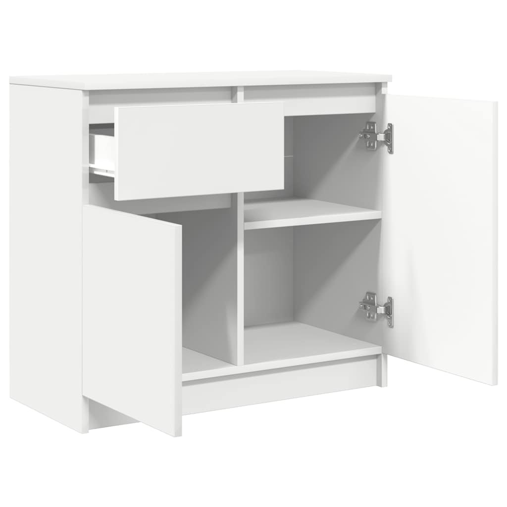 VidaXL Dressoir met lade 71x35x65 cm spaanplaat wit