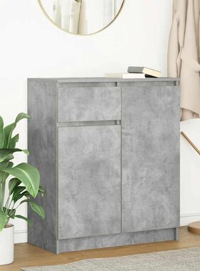 VidaXL Dressoir met lade 71x35x84 cm spaanplaat betongrijs