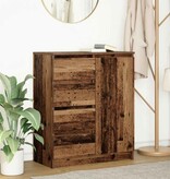 VidaXL Dressoir met lades 71x35x84 cm spaanplaat hout oud hout