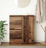 VidaXL Dressoir met lades 71x35x84 cm spaanplaat hout oud hout