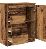 VidaXL Dressoir met lades 71x35x84 cm spaanplaat hout oud hout