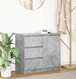 VidaXL Dressoir met lade 71x35x65 cm spaanplaat betongrijs