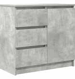 VidaXL Dressoir met lade 71x35x65 cm spaanplaat betongrijs