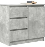 VidaXL Dressoir met lade 71x35x65 cm spaanplaat betongrijs