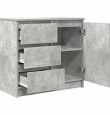 VidaXL Dressoir met lade 71x35x65 cm spaanplaat betongrijs