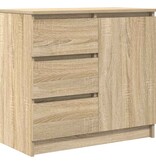 VidaXL Dressoir met lade 71x35x65 cm spaanplaat sonoma eikenkleurig