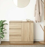 VidaXL Dressoir met lade 71x35x65 cm spaanplaat sonoma eikenkleurig