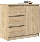VidaXL Dressoir met lade 71x35x65 cm spaanplaat sonoma eikenkleurig