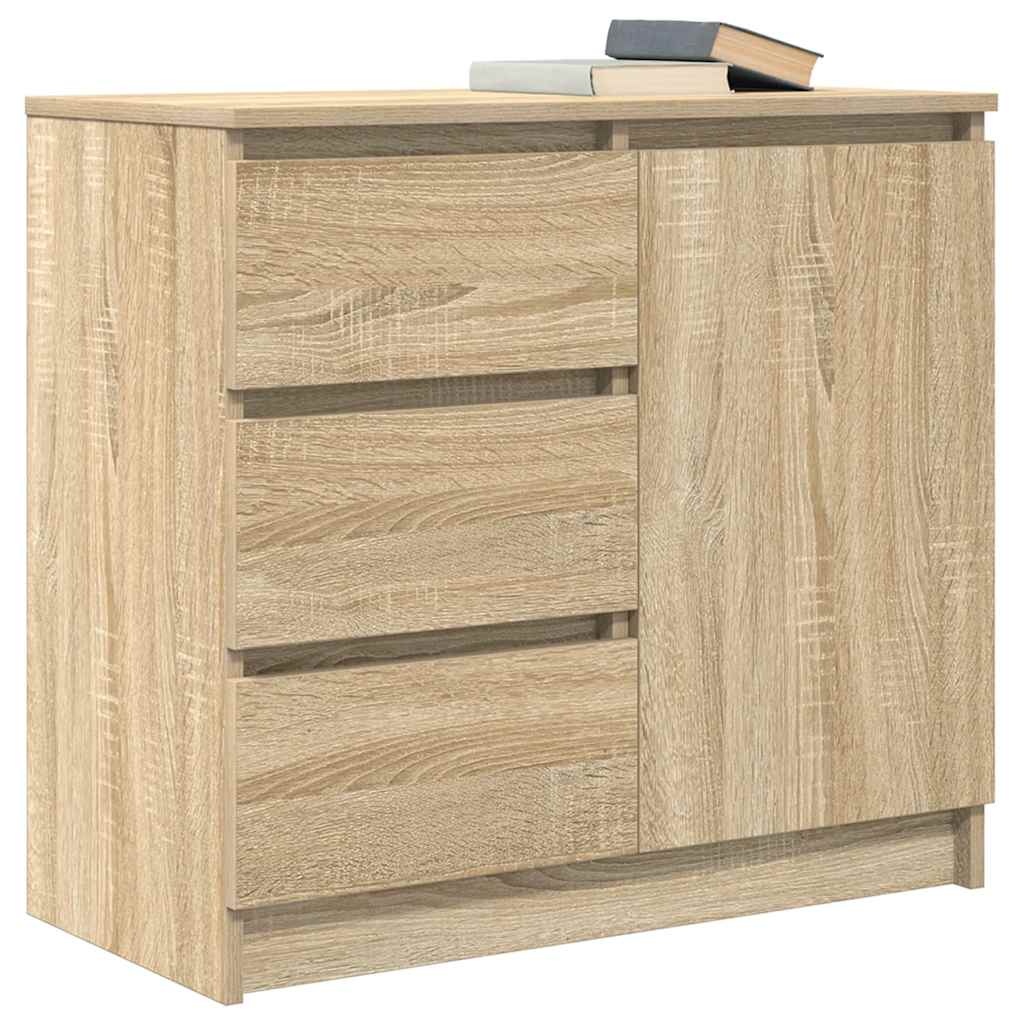 VidaXL Dressoir met lade 71x35x65 cm spaanplaat sonoma eikenkleurig