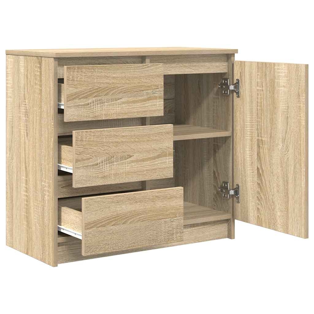 VidaXL Dressoir met lade 71x35x65 cm spaanplaat sonoma eikenkleurig