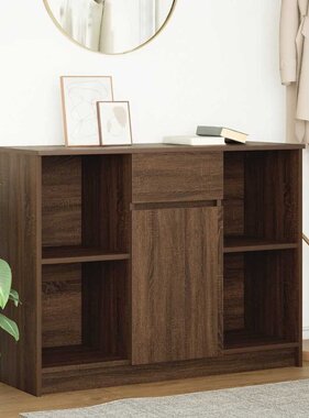 VidaXL Dressoir met lade 101x35x76 cm spaanplaat bruin eikenkleurig