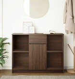 VidaXL Dressoir met lade 101x35x76 cm spaanplaat bruin eikenkleurig