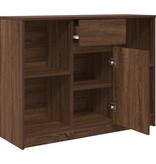 VidaXL Dressoir met lade 101x35x76 cm spaanplaat bruin eikenkleurig