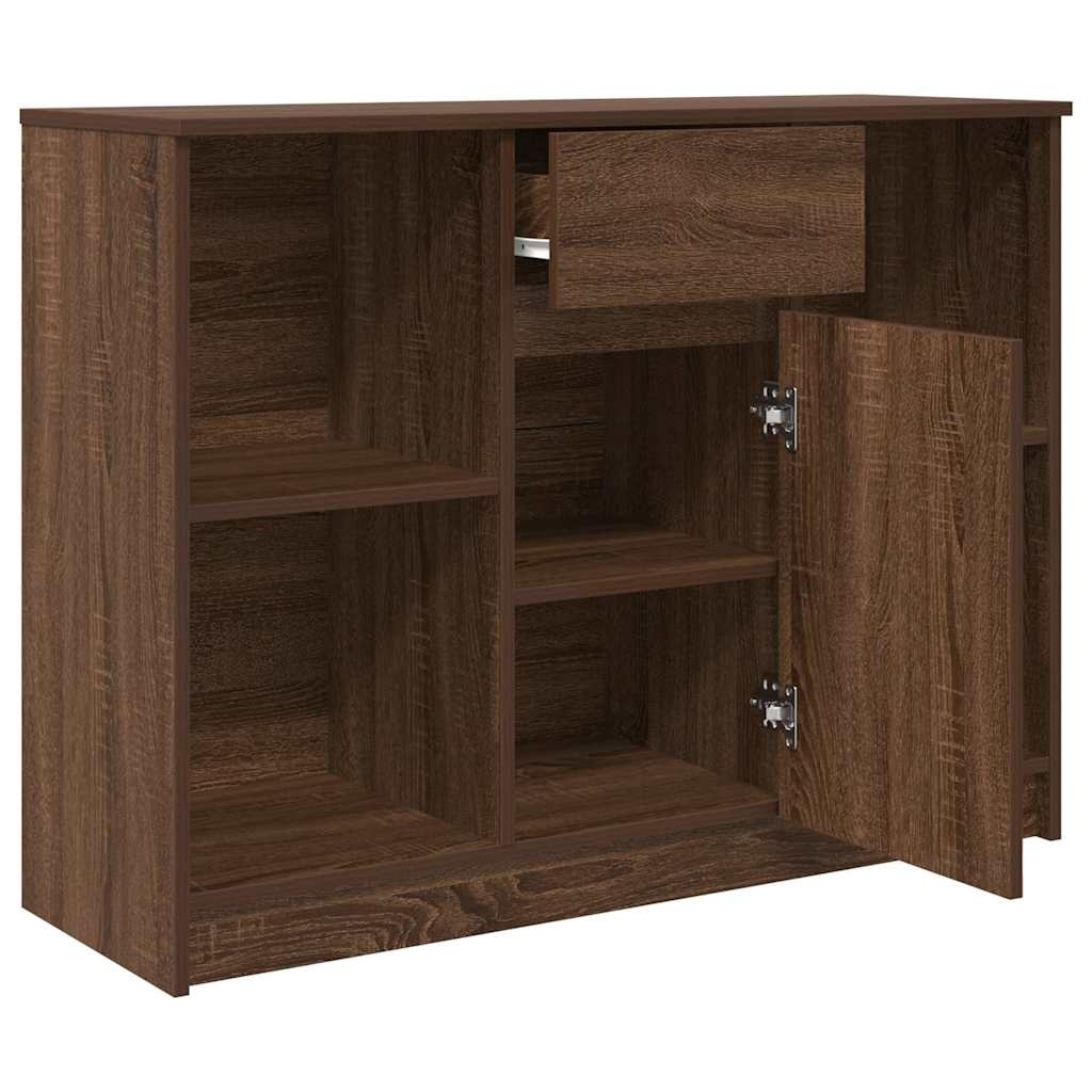 VidaXL Dressoir met lade 101x35x76 cm spaanplaat bruin eikenkleurig