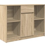 VidaXL Dressoir met lade 101x35x76 cm spaanplaat sonoma eikenkleurig
