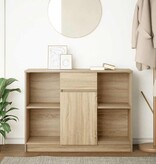 VidaXL Dressoir met lade 101x35x76 cm spaanplaat sonoma eikenkleurig