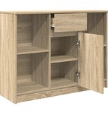 VidaXL Dressoir met lade 101x35x76 cm spaanplaat sonoma eikenkleurig