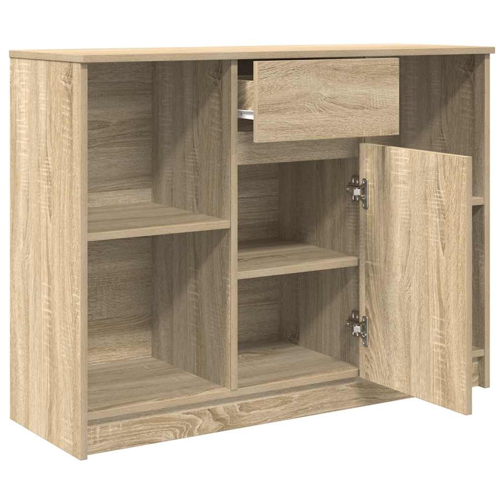 VidaXL Dressoir met lade 101x35x76 cm spaanplaat sonoma eikenkleurig