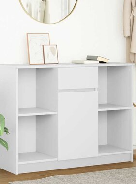 VidaXL Dressoir met lade 101x35x76 cm spaanplaat wit