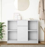VidaXL Dressoir met lade 101x35x76 cm spaanplaat wit