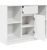 VidaXL Dressoir met lade 101x35x76 cm spaanplaat wit