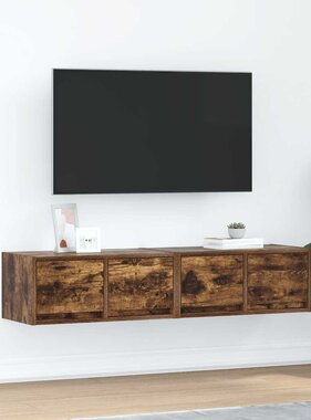 VidaXL Tv-meubelen 2 st 60x31x25,5 cm bewerkt hout gerookt eikenkleur