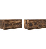 VidaXL Tv-meubelen 2 st 60x31x25,5 cm bewerkt hout gerookt eikenkleur