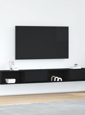 VidaXL Tv-meubelen 2 st 100x31x25,5 cm bewerkt hout zwart