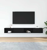 VidaXL Tv-meubelen 2 st 100x31x25,5 cm bewerkt hout zwart
