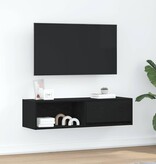 VidaXL TV-meubel 100x31x25,5 cm spaanplaat zwart eikenkleurig