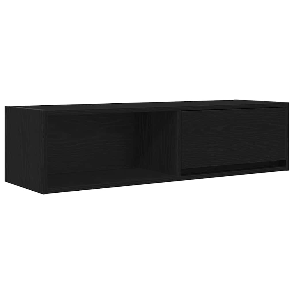 VidaXL TV-meubel 100x31x25,5 cm spaanplaat zwart eikenkleurig
