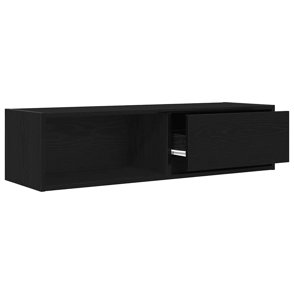 VidaXL TV-meubel 100x31x25,5 cm spaanplaat zwart eikenkleurig