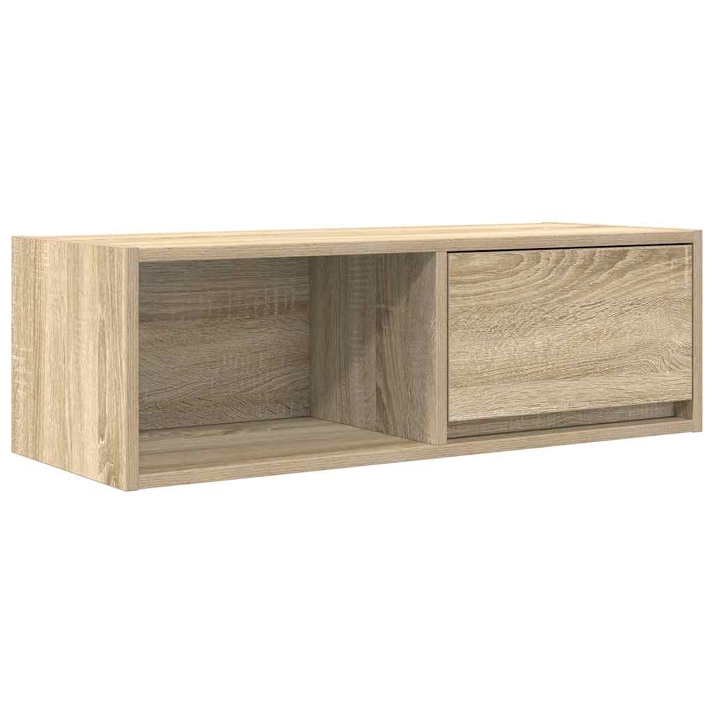 VidaXL Tv-meubel 80x31x25,5 cm bewerkt hout sonoma eikenkleurig