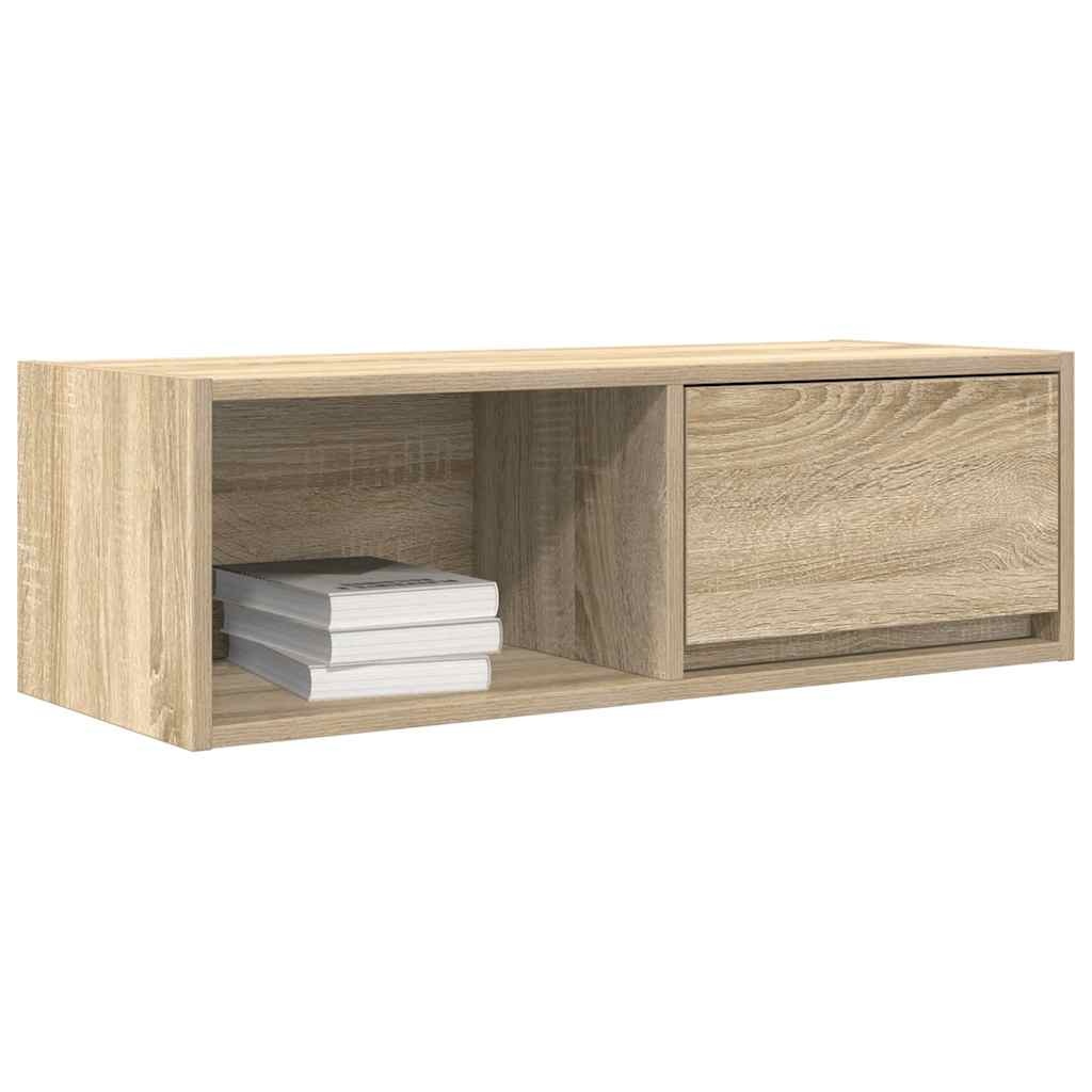 VidaXL Tv-meubel 80x31x25,5 cm bewerkt hout sonoma eikenkleurig