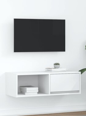 VidaXL TV-meubel 80x31x25,5 cm bewerkt hout wit
