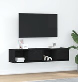 VidaXL Tv-kasten 60x31x25,5 cm spaanplaat zwart eikenkleurig