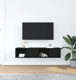 VidaXL Tv-kasten 60x31x25,5 cm spaanplaat zwart eikenkleurig