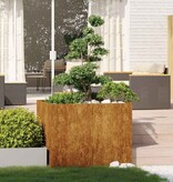 VidaXL Plantenbak roestig 100x100x80 cm weervast staal