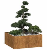 VidaXL Plantenbak roestig 100x100x40 cm weervast staal