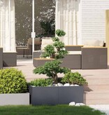 VidaXL Plantenbak 100x100x40 cm staal antracietkleurig