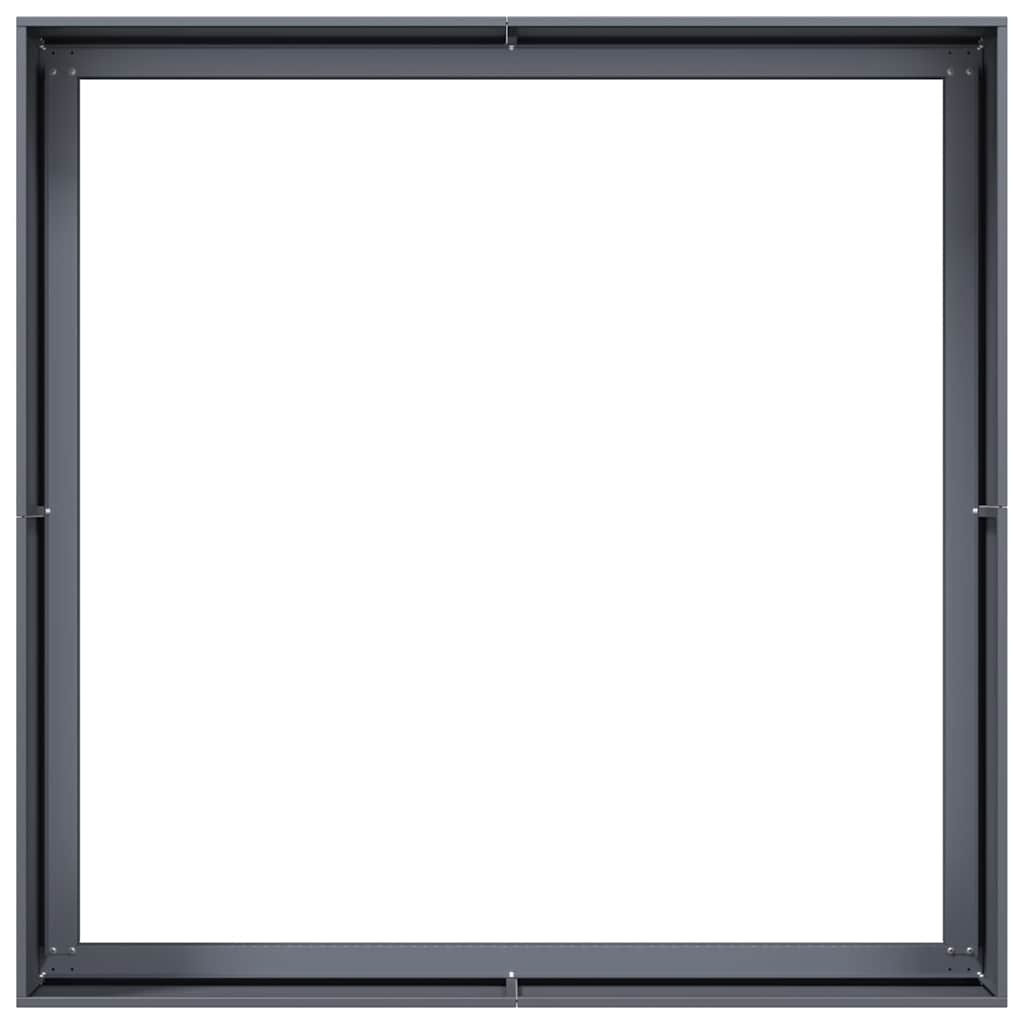 VidaXL Plantenbak 100x100x40 cm staal antracietkleurig