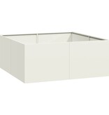 VidaXL Plantenbak 100x100x40 cm staal wit