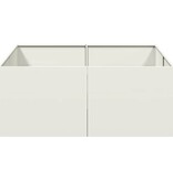 VidaXL Plantenbak 100x100x40 cm staal wit