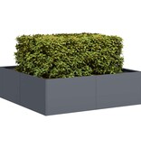 VidaXL Plantenbak 100x100x30 cm staal antracietkleurig
